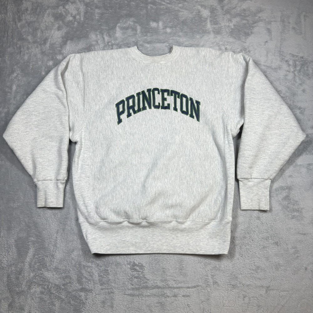 Vintage Princeton‎ Sweatshirt Mens Large Gray Rugged Sweats Crewneck USA College